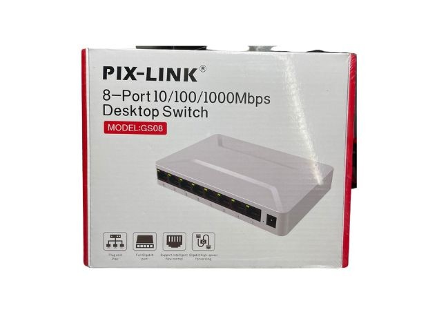 &u+ SWITCH RED LAN 8 PUERTOS PIX-LINK LV-GS08 (7394)